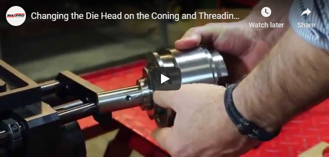 Changing the Die Head on the Coning and Threading Machine
